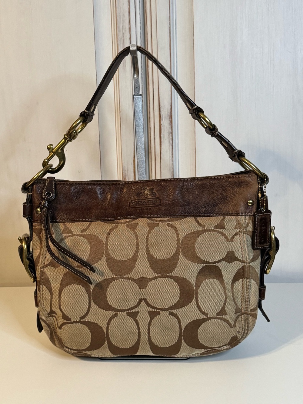 Coach Zoe Signature Hobo Shoulder Bag